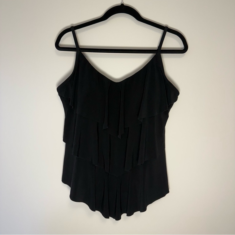 Magicsuit Rita Tankini Black Swim Top Size 16